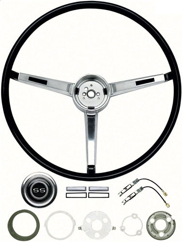 1967 Chevelle Super Sport Steering Wheel Kit SS, Black