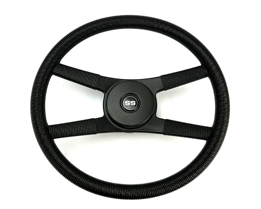 1970 - 1976 4-Bar Rope Steering Wheel Kit with SS Horn Button
