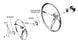 1964 - 1966 Chevelle Horn Cap Mounting Set, Deluxe Steering Wheels, Angle 2
