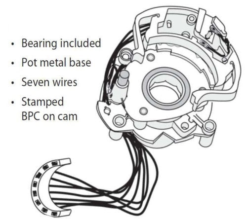 1964 - 1966 Chevelle Turn Signal Switch, Stamped BPC for Models Without Tilt Steering, Angle 2