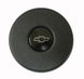 1970 - 1976 4-Bar Steering Wheel Horn Cap Button Emblem Only, Black with Gray Bowtie, 329742, Angle 2