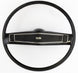 1970 Chevelle Standard Steering Wheel Kit, Black with Black Madrid Grain Shroud, Angle 2