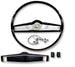 1969 Chevelle Standard Steering Wheel Kit, Black with Black Pebble Shroud