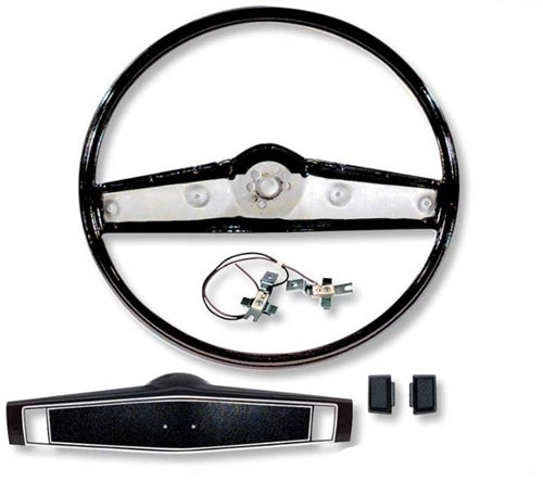 Steering Wheel Kit, Standard, Black with Black Shroud