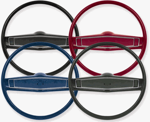 1969 - 1970 Chevelle and Nova Steering Wheel Kit, Dark Blue (With Dark Blue Shroud), Kit