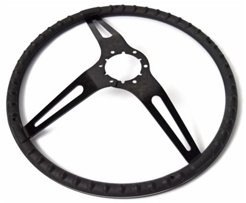 1969 - 1970 Nova Custom Black Spoke Comfort Grip Steering Wheel, Angle 4