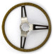 Chevelle and Nova NK1 Small Comfort Grip Steering Wheel, Tan, Angle 2