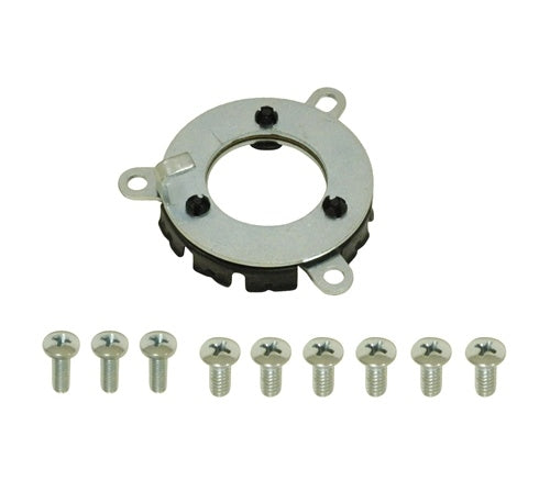 1967 - 1972 Horn Button Cap Mounting Contact with Screws for Wood Grain or Comfort Grip Steering Wheels, Angle 3