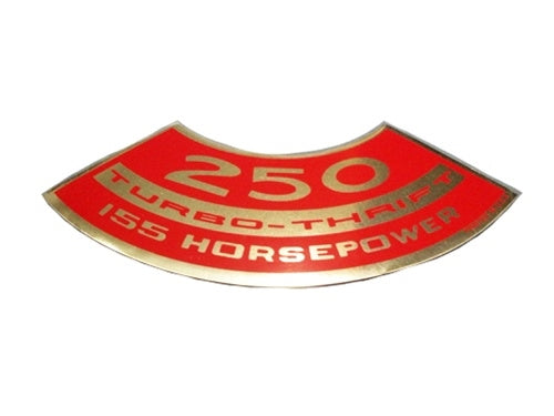 Air Cleaner Decal, 250 Turbo Thrift 155 HP