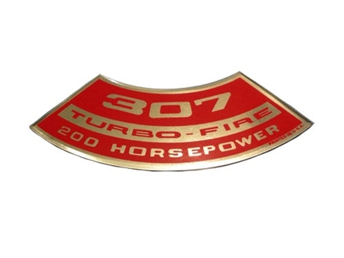 1969 - 1971 Chevelle or Nova 307 Turbo Fire 200 Horsepower Air Cleaner Decal