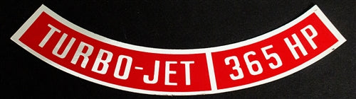 Air Cleaner Decal, Turbo-Jet 365 HP