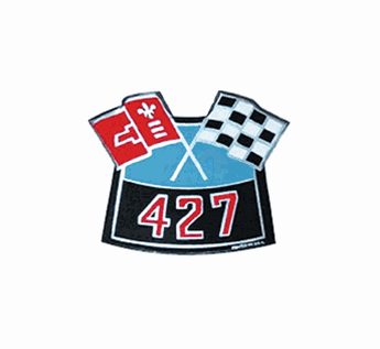 427 Crossed Flags Air Cleaner Breather Decal