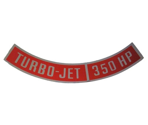 Air Cleaner Decal, Turbo-Jet 350 Horsepower