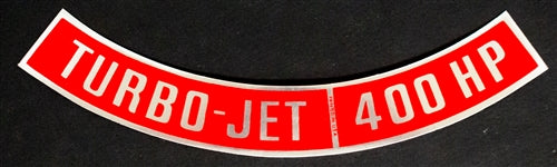 Air Cleaner Decal, Turbo Jet 400 HP
