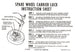 a 1964 - 1967 Chevelle Spare Wheel Carrier Lock Instruction Information Decal, 3869762