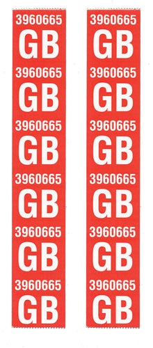 1970 Chevelle Front Coil Spring Decals, 3960665 GB Code