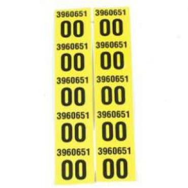 1970 - 1972 Chevelle Rear Coil Spring Decals, 3960651 Code OO