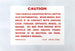 1964 - 1971 Trunk Jack Caution Decal, Positraction with Limited Slip Differential