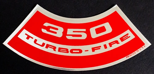 Air Cleaner Decal, 350 Turbo-Fire