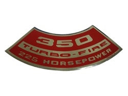 Air Cleaner Decal, 350 Turbo Fire 225 Horsepower