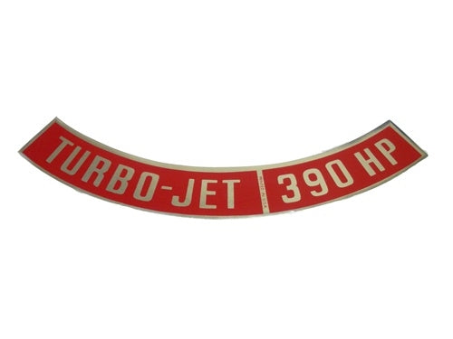 Turbo-Jet 390 Horse Power Air Cleaner Decal