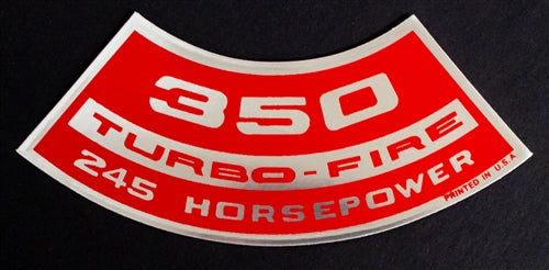 Air Cleaner Decal, 350 Turbo-Fire 245 HP