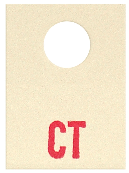 1971 - 1972 Chevelle and Nova Power Brake Booster Check Valve Vacuum Hose Identification Tag, CT Code