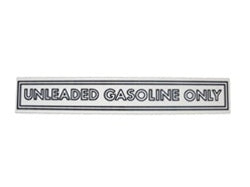 5 Inch Unleaded Gasoline Only Decal, Black AND White
