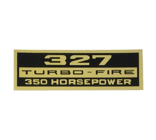 Valve Cover Decal, 327 Turbo-Fire 350 HP