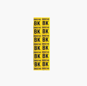 1969 Nova Rear Multi Leaf Spring Tag Decal, BK Code 3955740 Pair
