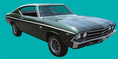 1969 Chevelle Decal Stripe Set, Super Sport, Angle 2