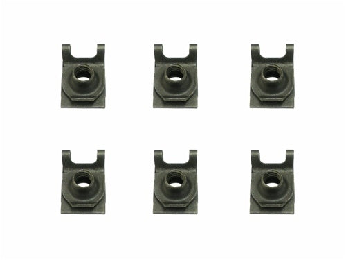 1968 - 1972 Nova Leaf Spring Mounting Cup Hardware Set, Rear Leaf Front Cup, J-Nuts, 6 Pieces