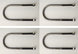 1968 - 1979 Nova Rear End U-Bolts with Nuts, 4 Piece Set