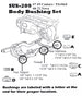 1968 - 1972 Nova Body to Frame Bushings, Includes Radiator Support Mounting Cushions, Set, Angle 2