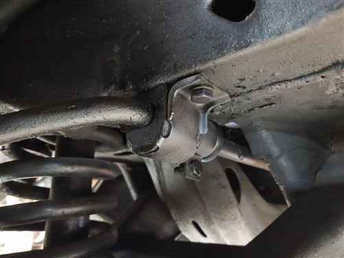 Front Sway Bar Bushing Brackets Set, Tab Style Pair USA Made, Angle 2