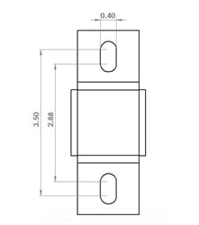 One Inch Front Sway Bar Bushings, With Mounting Brackets, 1" Poly Pair, Angle 2