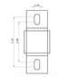 One Inch Front Sway Bar Bushings, With Mounting Brackets, 1" Poly Pair, Angle 2