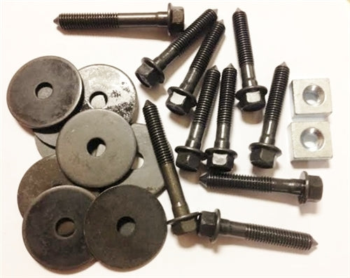 1968 - 1969 Chevelle Convertible Body Mount Bushing Hardware Set: Bolts, Nuts and Washers, OE Style Correct