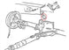 1968 - 1972 Chevelle Rear Axle Pinion Bumper, Rubber, Angle 3