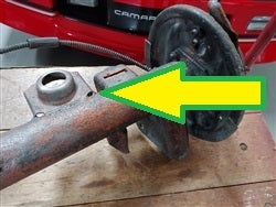 1967 - 1972 Chevelle Lower Rear Coil Spring Rubber Insulator Pads, Pair, Angle 5