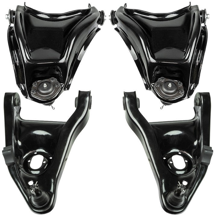 1964 - 1972 Chevelle Control A-Arm Set, Upper and Lower, Complete with Installed Bushings and Ball Joints, All 4, OE Style
