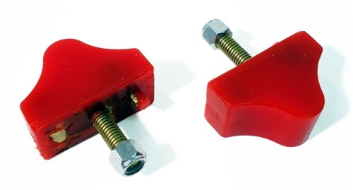 1964 - 1972 Chevelle Polyurethane Lower Control A-Arm Bumper Set, Choose Red or Black, Pair, Angle 3