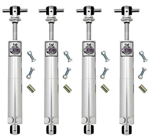 1966 - 1967 Chevelle Front & Rear Viking Smooth Body Double Adjustable Aluminum Shock Set