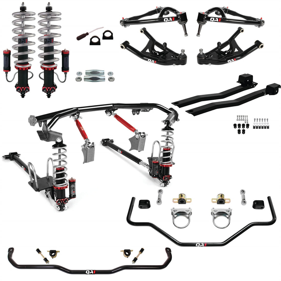 1968 - 1972 Nova X-body QA1 Level 3 Suspension Handling with 4-Link Kit and MOD Series Adjustable Coil-Over Shocks