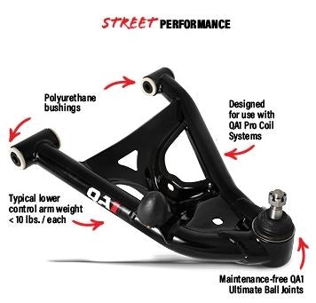 1968 - 1974 Nova QA1 STREET Upper & Lower Control Arms 2.0, Angle 3