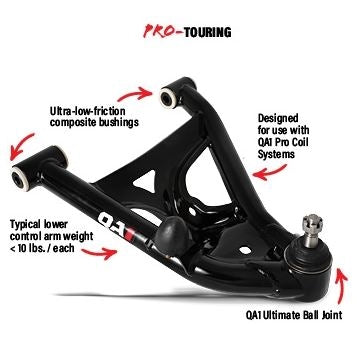 1968 - 1974 Nova QA1 PRO-TOURING Tubular Lower 2.0 Control Arms, Pair, Angle 3