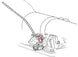 1967 - 1972 Chevelle or Nova TH-400 Turbo 400 Transmission Wiring Harness White Plastic Clip, Angle 2