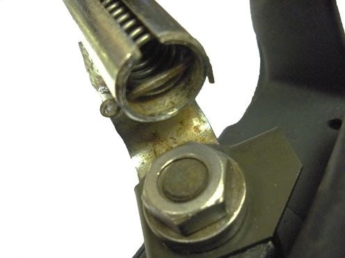 1968 - 1972 Nova Automatic Shifter Handle Lower Spring, Push Cotter Pin Version, Angle 2