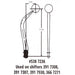 1964 - 1967 Chevelle Hurst Four Speed Chrome Shifter Handle, Angle 2