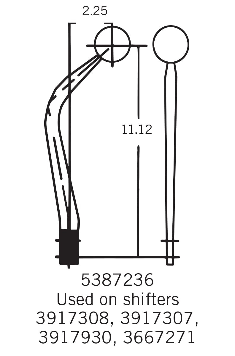 a 1966 - 1967 Chevelle Hurst Competition Plus Four Speed Shifter Assembly, for Saginaw 441 Transmissions Only, Angle 2
